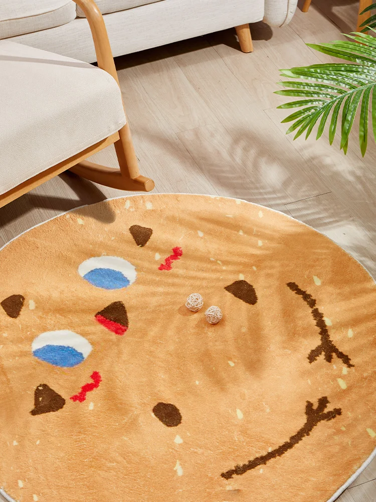 

Круглый стул для гостиной, балкона, спальни, прикроватный коврик для девушек, маленький симпатичный Детский напольный коврик с подушкой