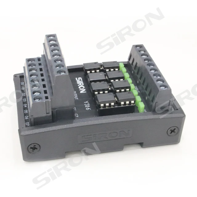 SiRON Y316 OEM customized Transparent Output Dc 24v solid state relay Module Din Rail Mount 4/8Channel relay module