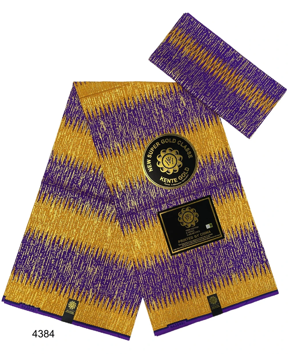 Kente Золотая африканская восковая ткань 100% хлопок восковые принты Нигерия Гана 6