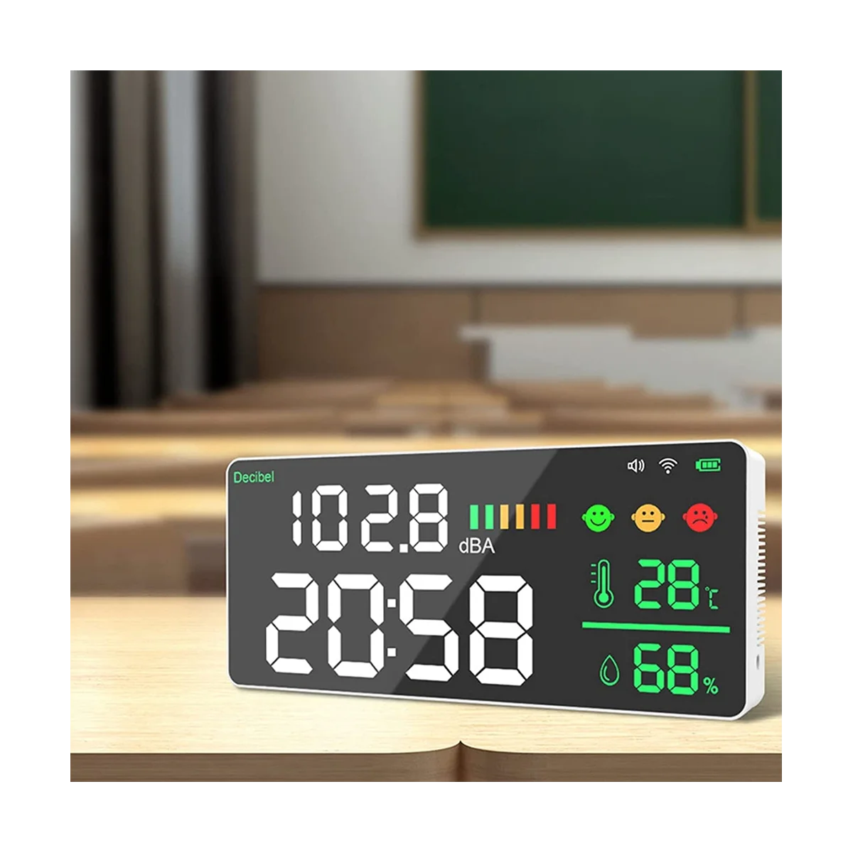 Измеритель температуры и влажности 4 в 1 цифровой измеритель уровня звука с Wi-Fi
