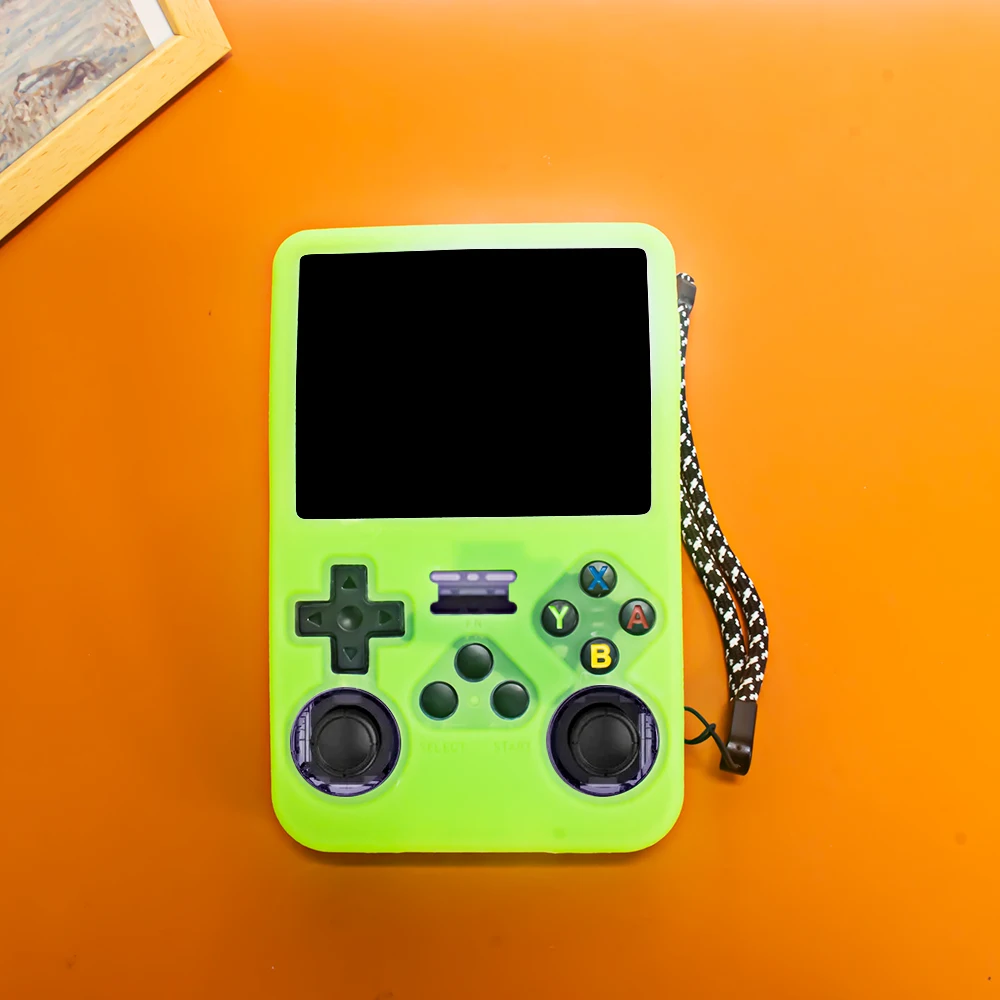 Фото Силиконовый защитный чехол для игровой консоли ANBERNIC R36S, защита от царапин, простой однотонный защитный чехол-аксессуар. №4
