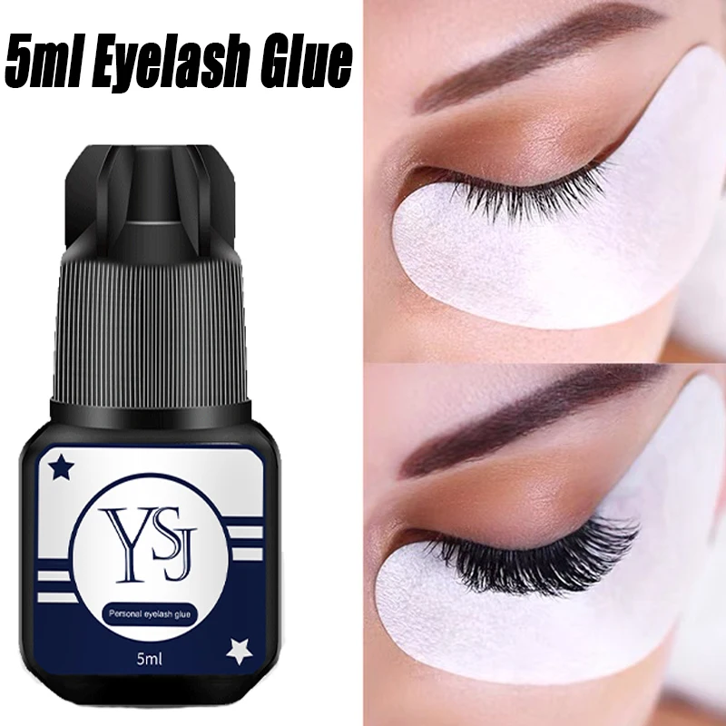 Three Scouts 5ml Eyelash Extension Black Glue No Smell No Irritant Adhesive Retention Lasting Fast Drying Semi Permanent Lash To