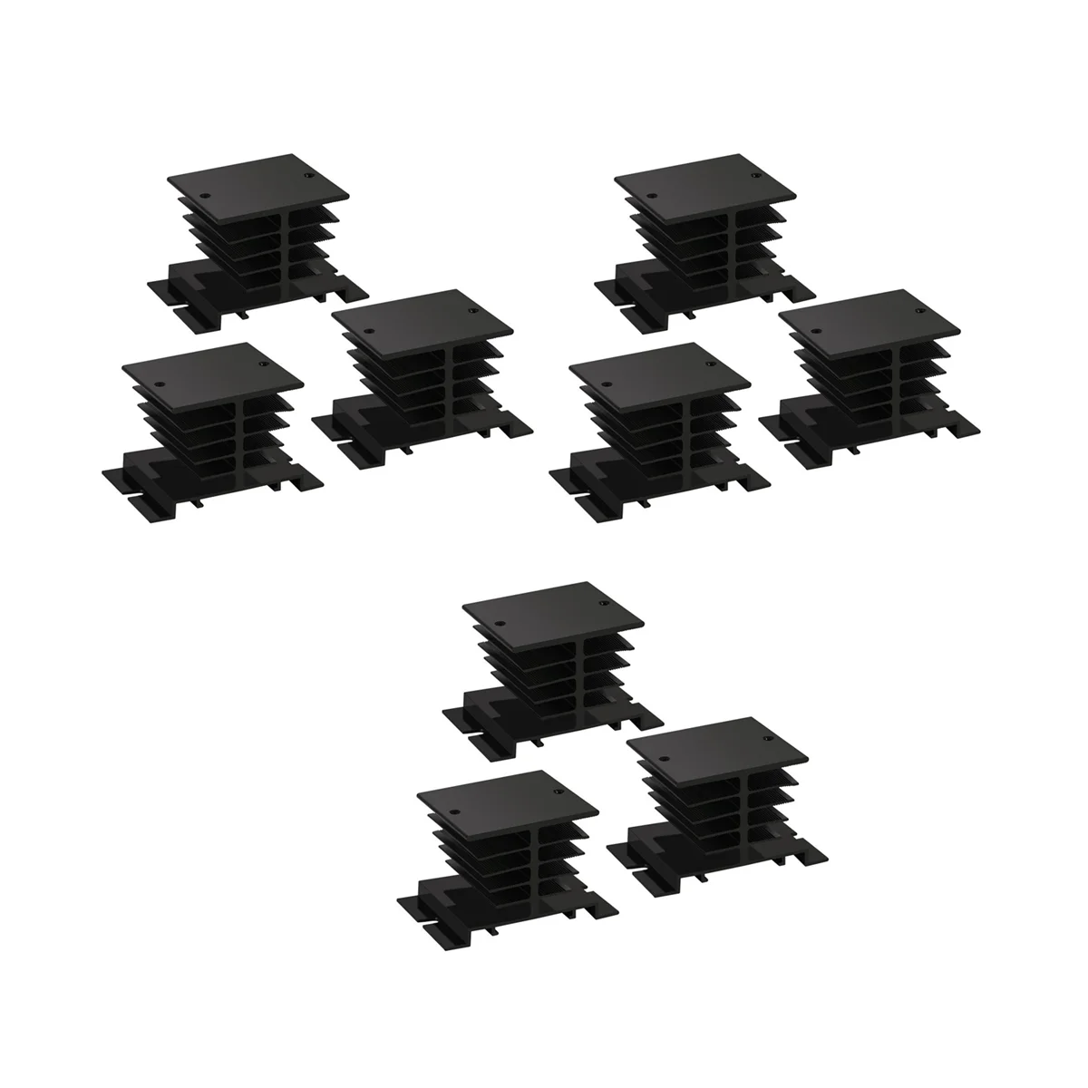 

9PCS Heatsink Temperature Controller Heat Sink for Solid State Relay and Radiator Module Black for -10,25,40A