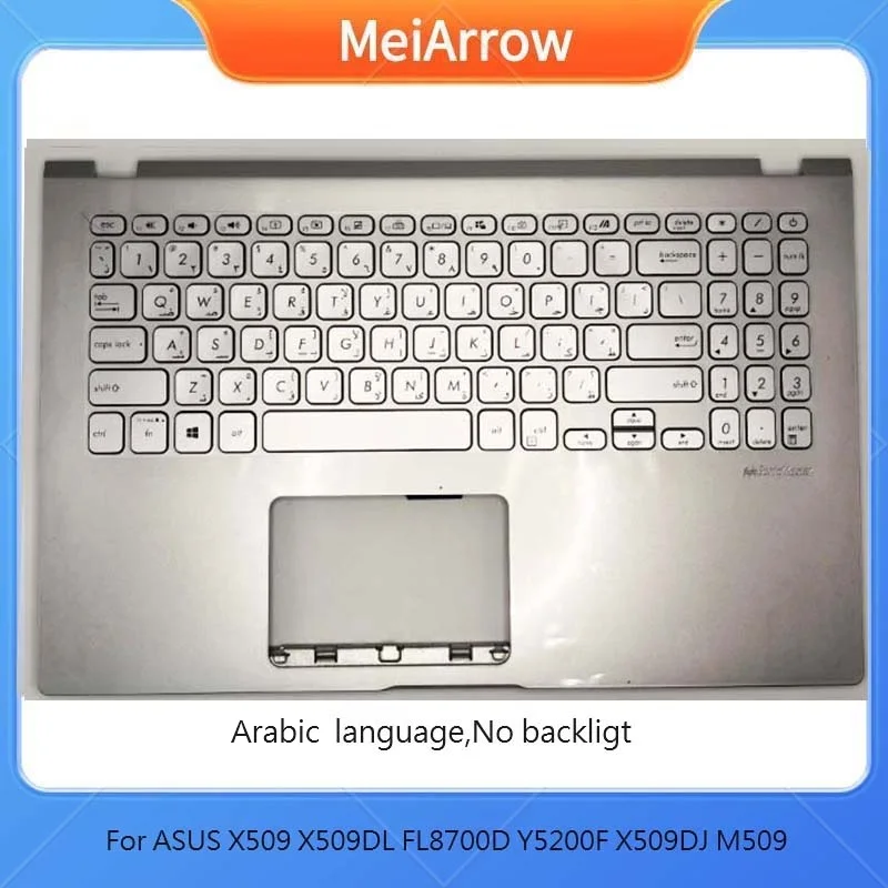 Фото Новый/org для ASUS X509 X509DL FL8700D Y5200F X509DJ M509, упор для рук, верхняя крышка арабской клавиатуры, корпус C, серебристый №1