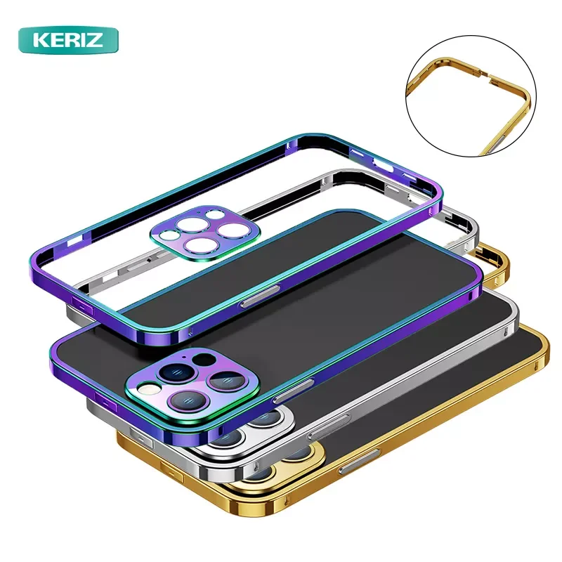 

Luxury Ultra-thin Stainless Steel Metal Frame Mobile Phone Shell Buckle Protective Cover for Iphone12 12 Pro 13 13 Pro Max