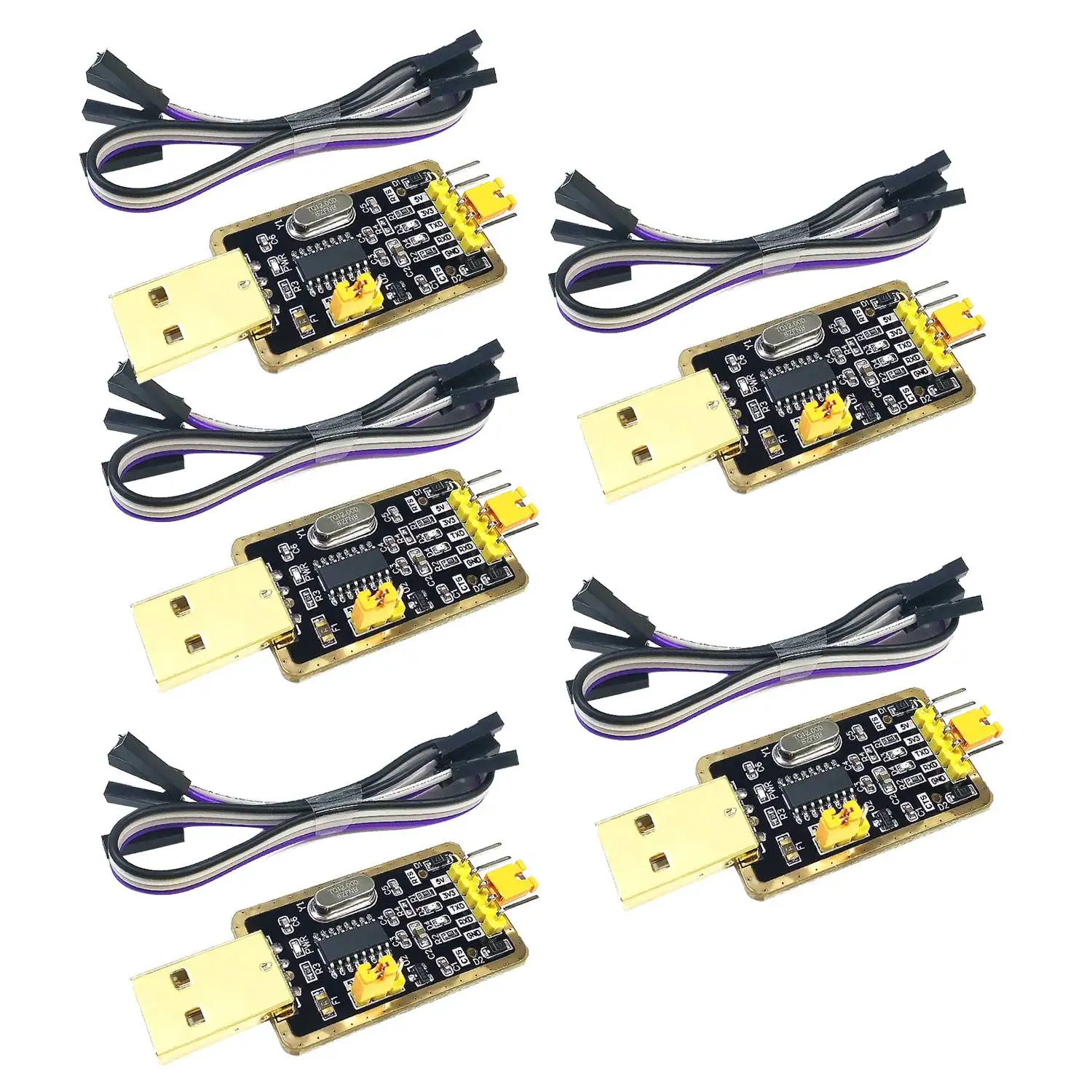 

5PCS CH340G Module Instead of PL2303 , CH340G RS232 to TTL Module Upgrade USB to Serial Port in Nine Brush Small Plates