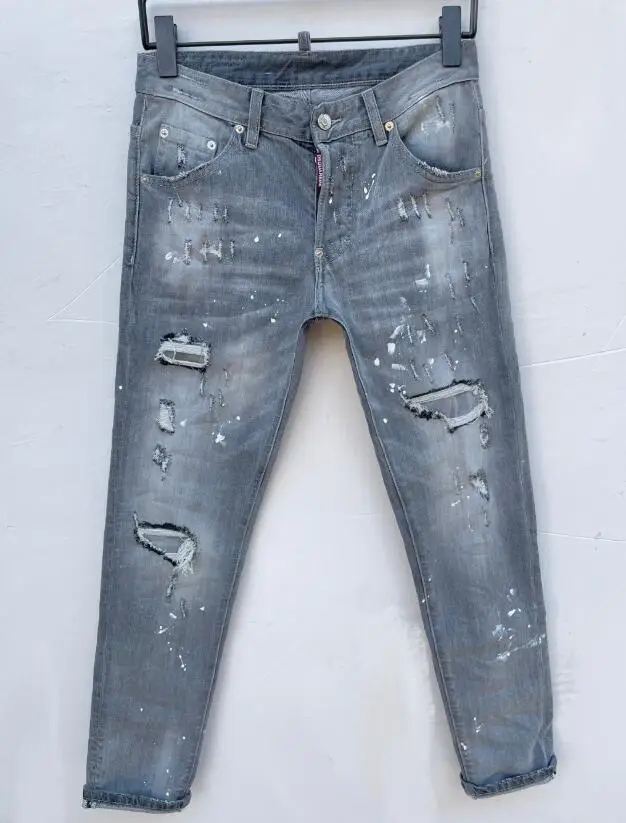 

Classic new Dsquared2 new hole D2 jeans tight beggar European and American men's pants Dsq097