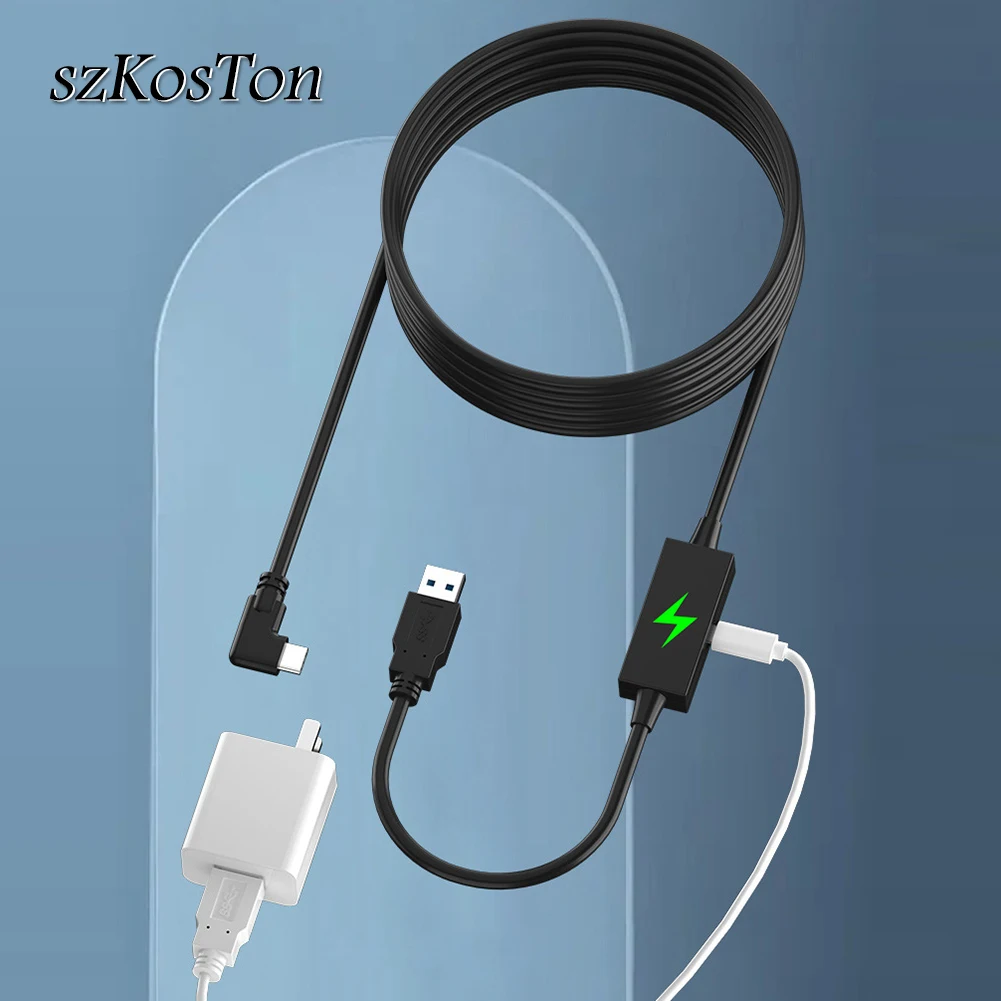 

Data Link Charging Cable for Meta Quest 3 Pico 4 VR Headset Fast Charging 5Gbps Data Transfer for Oculus Quest 2 Accessories
