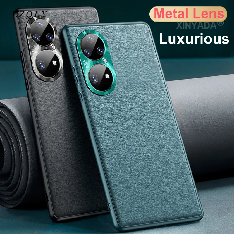 

Luxury Leather Metal Lens for Huawei Nova 9 Pro Case Soft Bumper Tpu Phone Case for Huawei Nova 9 8 Pro Honor 50 60 Cover