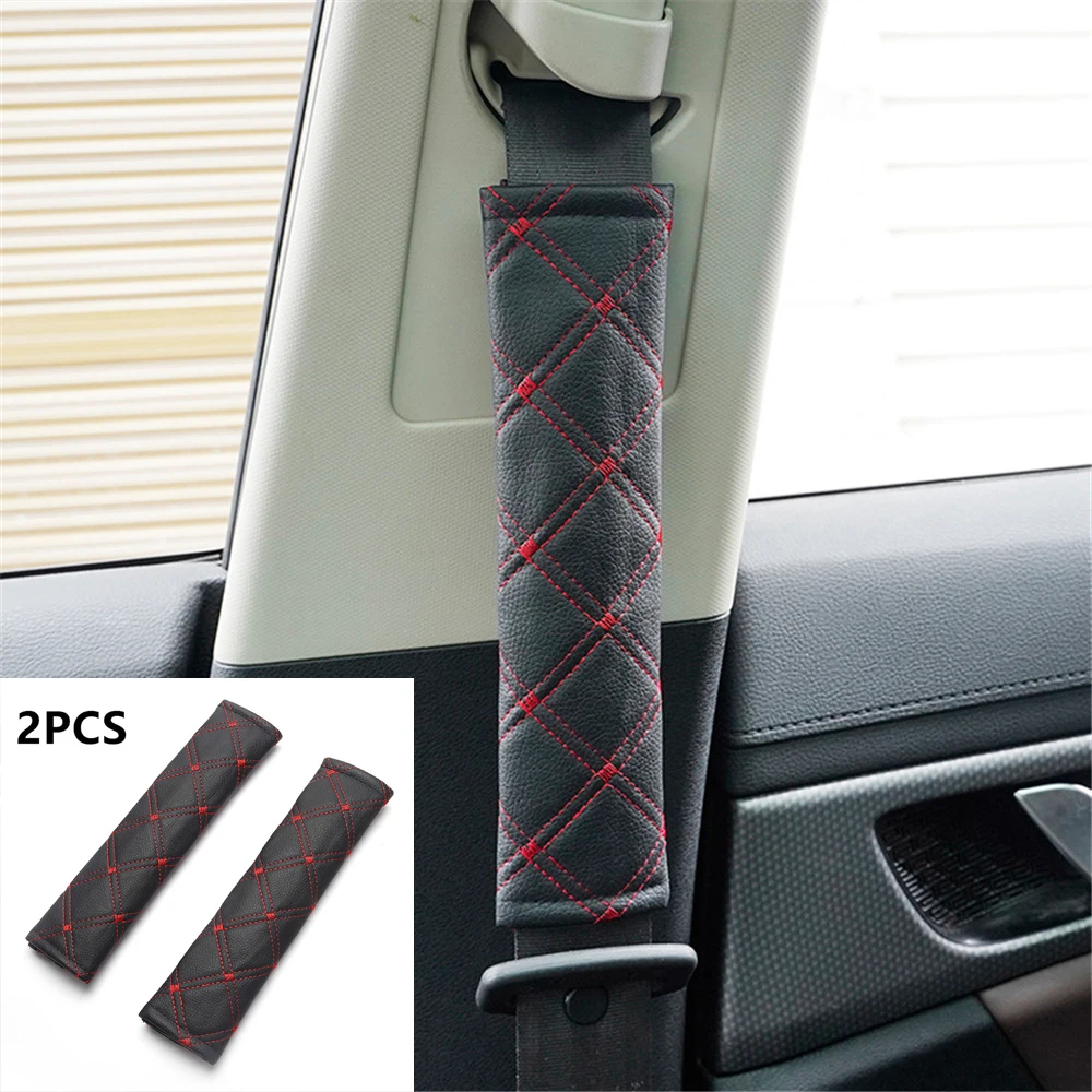 

2pcs Car Safety Belt Covers For Lincoln MKZ MKS MKX MKT LS Continental Navigator Car Seat Belt Shoulder Strap Protect Pads Cover