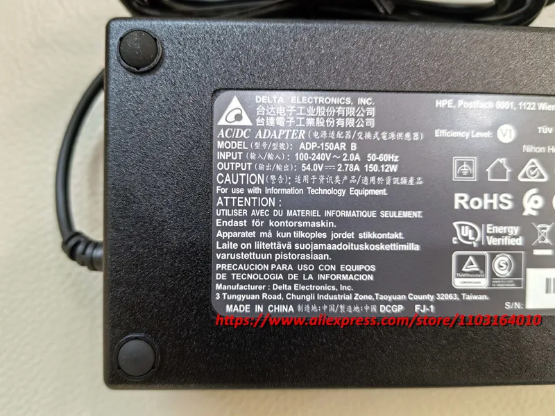Фото Оригинальный адаптер питания DELTA ADP-150AR B, 54В 2.78А 150Вт, 4-контактный, для CISCO SG300 SG350-10MP 10-портовый SG350-10MP-K9 №3