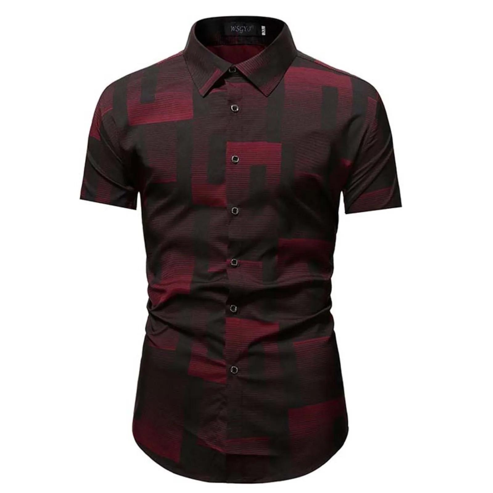 

Yellow Sweater Dress Men Men Spring and Summer Top Shirts Fashion Print Casual Lapel Single Breasted Slim Shirt 50s Clothes Men