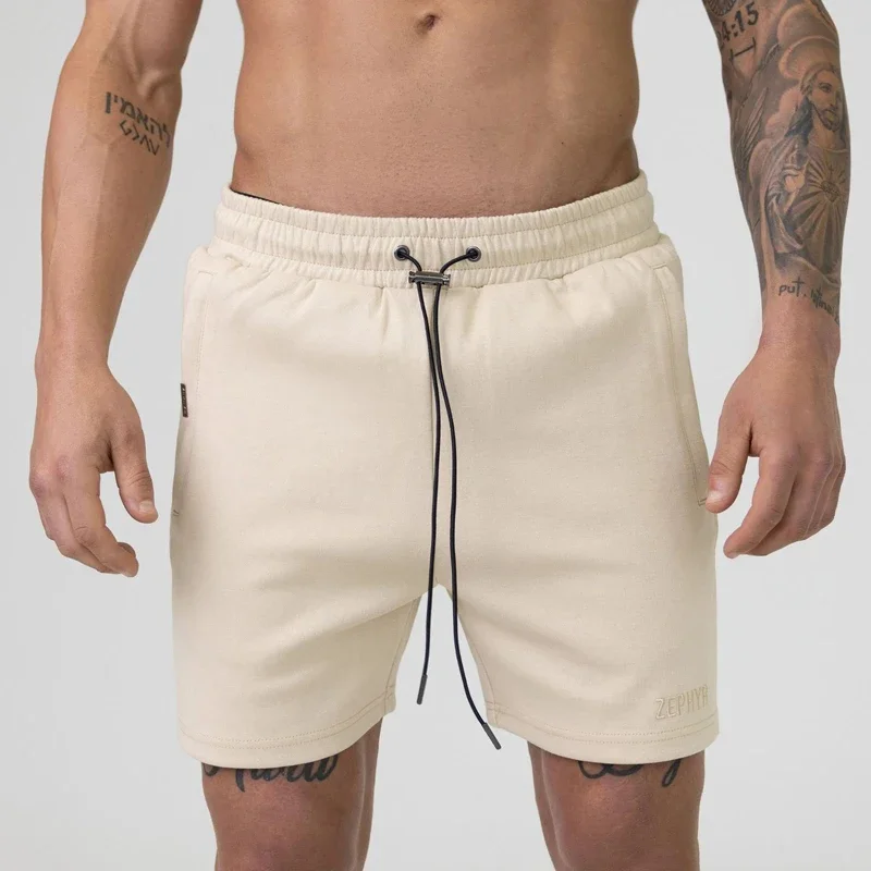 Мужские повседневные спортивные шорты из чистого хлопка пятиконечные брюки