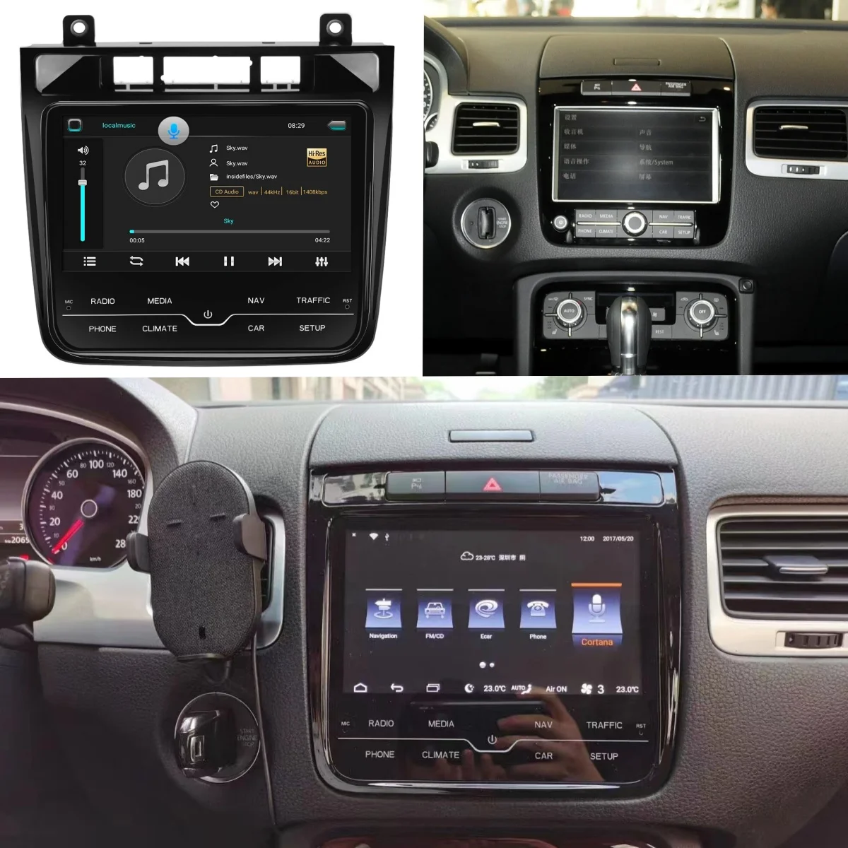 Фото Android 13 для Volkswagen Touareg FL NF 2010-2018 радио Автомобильный GPS-навигатор Автомобильный стерео Мультимедийный Головной блок магнитофон 2din №1