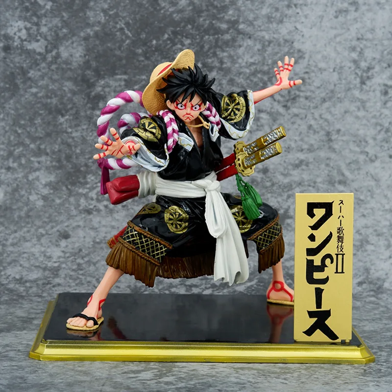 

Anime One Piece 18CM POP Monkey D Luffy Kabuki Edition PVC Figure Collectible Model Toys Brinquedos