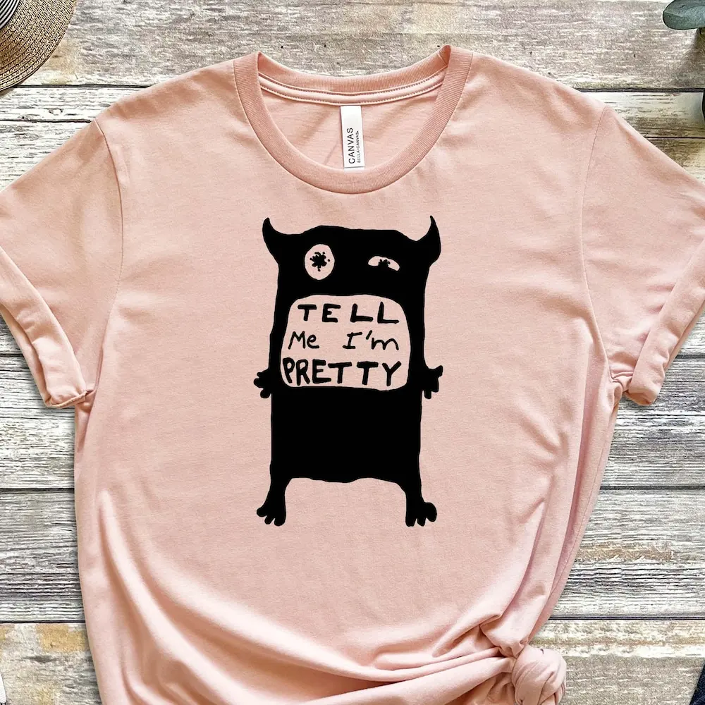 Tell Me I Pretty футболка эмоциональная грустная девушка забавная для нее эстетика