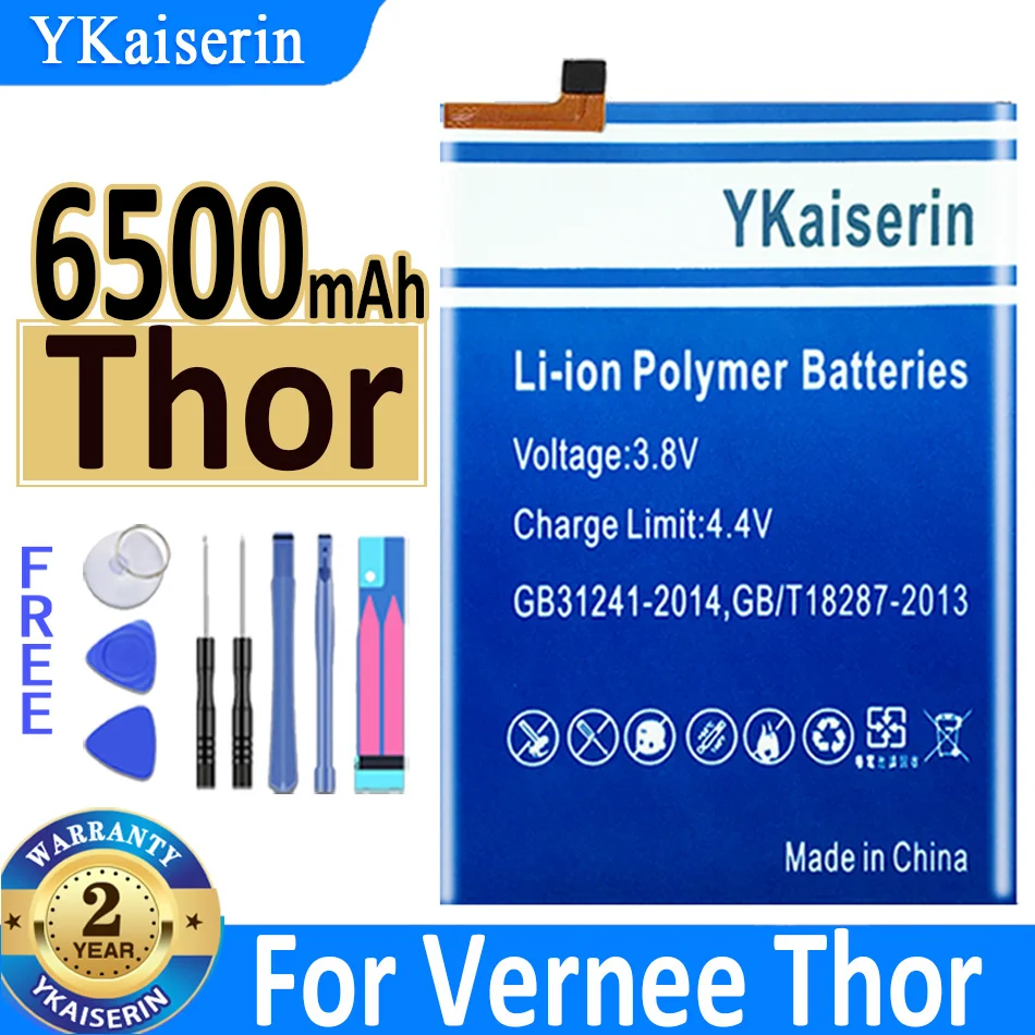 

Аккумулятор ykaisin 6500 мАч для смартфона Vernee Thor + Бесплатные инструменты
