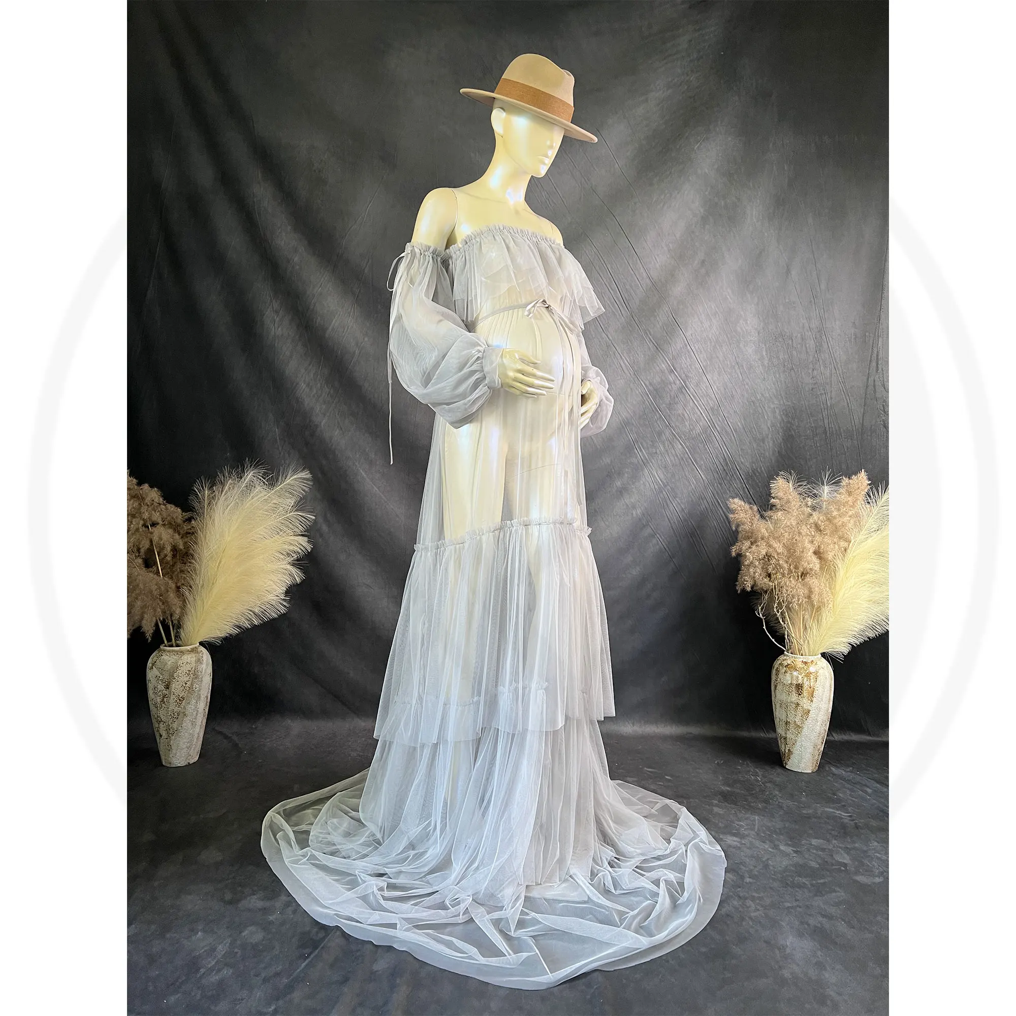 Пикантные платья для беременных Don &amp Judy реквизит фотосессии фатиновое платье с