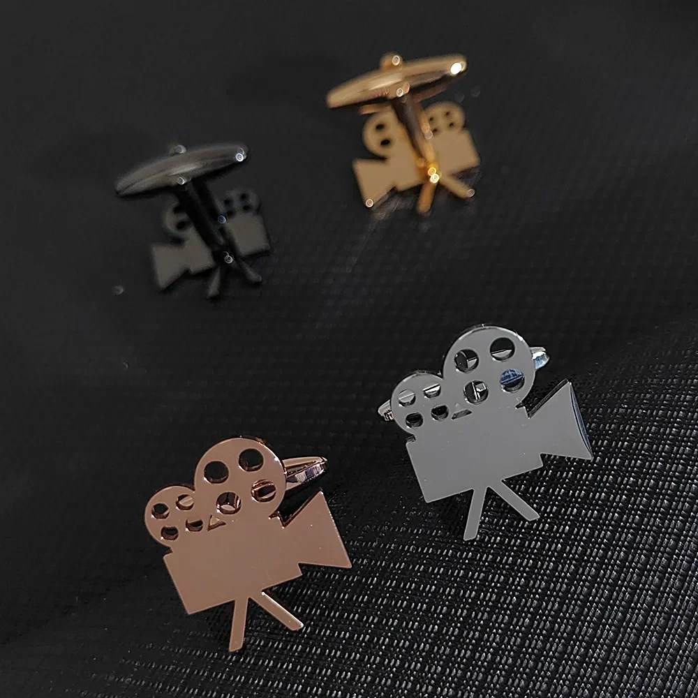 Запонки мужские из нержавеющей стали с проектором роскошные запонки для рубашек