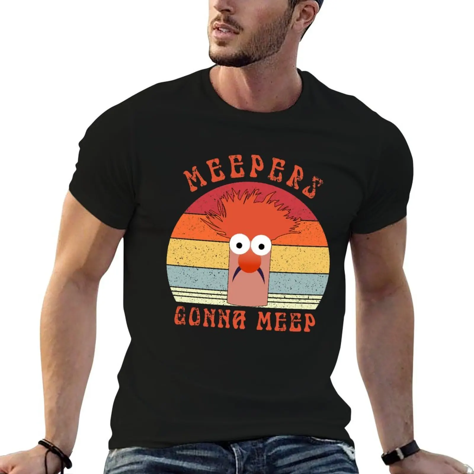 Фото Винтажная футболка Meepers Gonna Meep, праздничный повседневный топ с короткими рукавами №1
