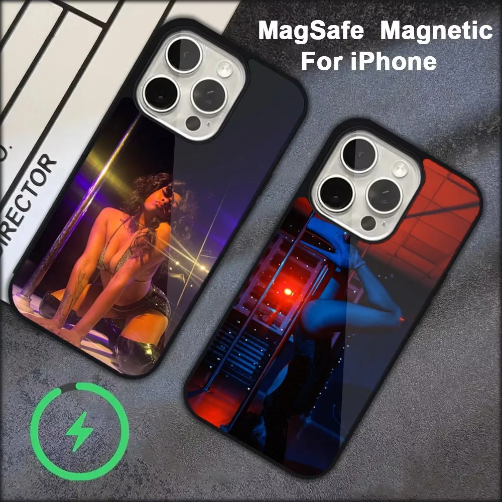 Pole D-Dancer D-Dancing Phone Case For iPhone 16 15 14 13 12 11 Pro Max Plus Mini Magsafe Magnetic Wireless Charging