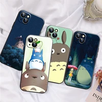 japan anime totoro miyazaki phone case for apple iphone 13 12 11 pro 12 13 mini x xr xs max se 6 6s 7 8 plus black coque