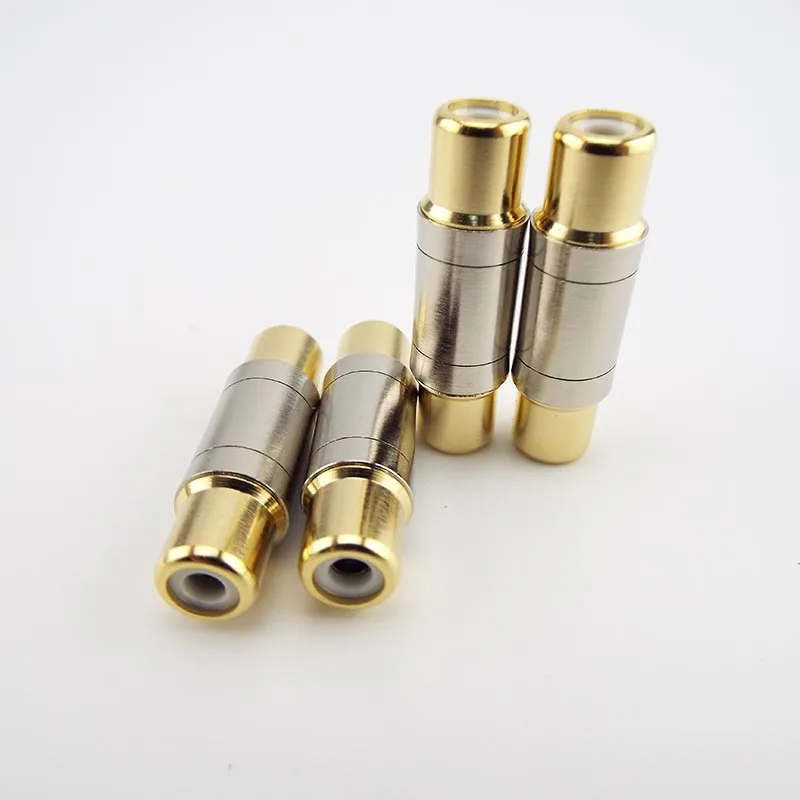 

Dual RCA Connectors Female to Female Jack Socket plug Straight Adapter Gold Plated Speaker Cable Extender High Quality