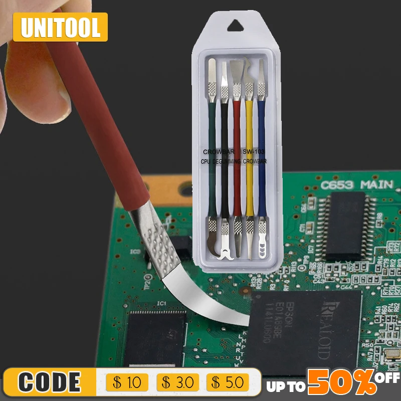 

CPU pry blade disassembly mobile phone maintenance mainboard chip blade glue remover hook blade scraper stick glue scraper