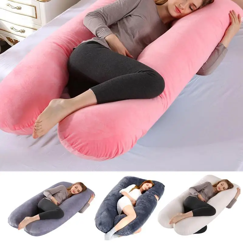 

Side Sleeper U Shape Maternity Pillow Flexible Pregnancy Pillow Removable Support Full Body Pillow For Sleeping Relaxing