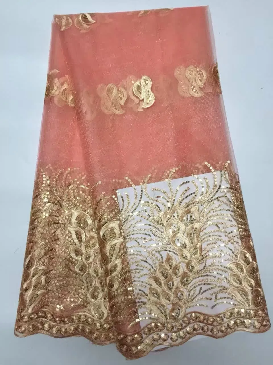 

Nigerian Latest Lace 2021 High Quality African Organza Lace Fabric Wine Sequins Embroidery Lace Fabric for Wedding Dress D890