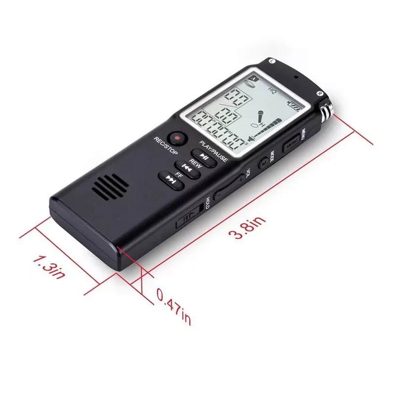 

Высококачественный цифровой аудиодиктофон с кнопкой блокировки экрана телефонной записи в реальном времени с MP3-плеером