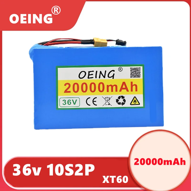 

NEW 10S2P 36V 20Ah 450Watt 18650 Lithium ion battery pack For Scooter skateboard ebike electric bicycle 42V 37V 35E XT60 SM 2P