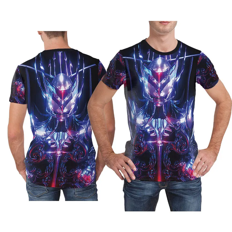 

Metal Style Skeleton Men's 3D T-shirts O-Neck Vintage Clothes Streetwear Loose Short Sleeve Tees Tops Oversized T Shirt Male Top