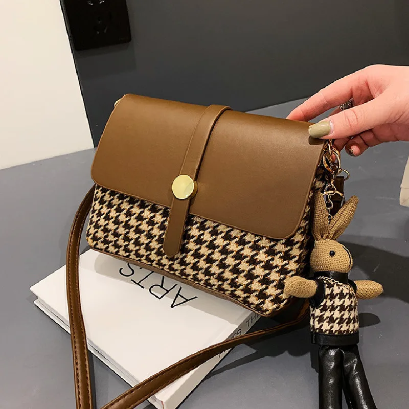 

Новая популярная женская сумка, Женская литературная сумка на одно плечо, сумки в клетку, сумки через плечо для женщин, трендовая модная сум...