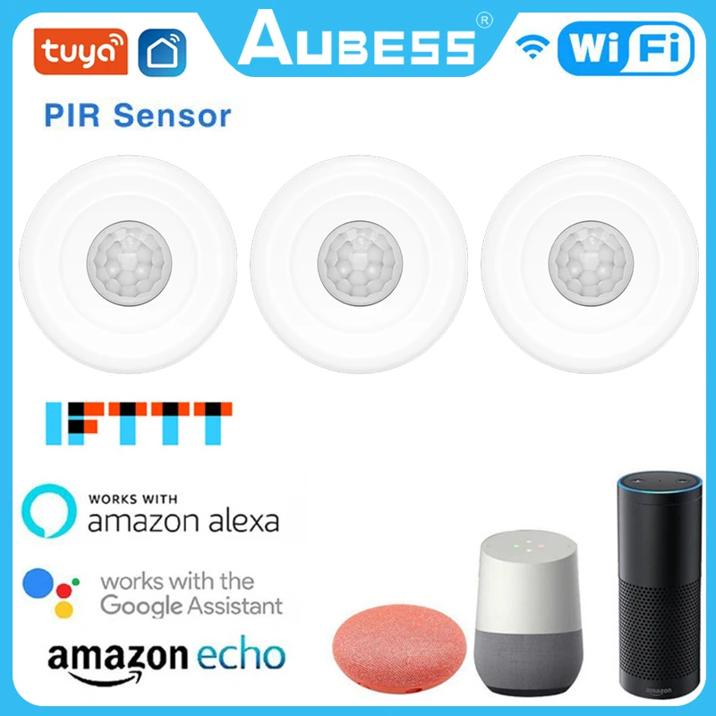 

Смарт-датчик движения Tuya с Wi-Fi и поддержкой Alexa и Google Home