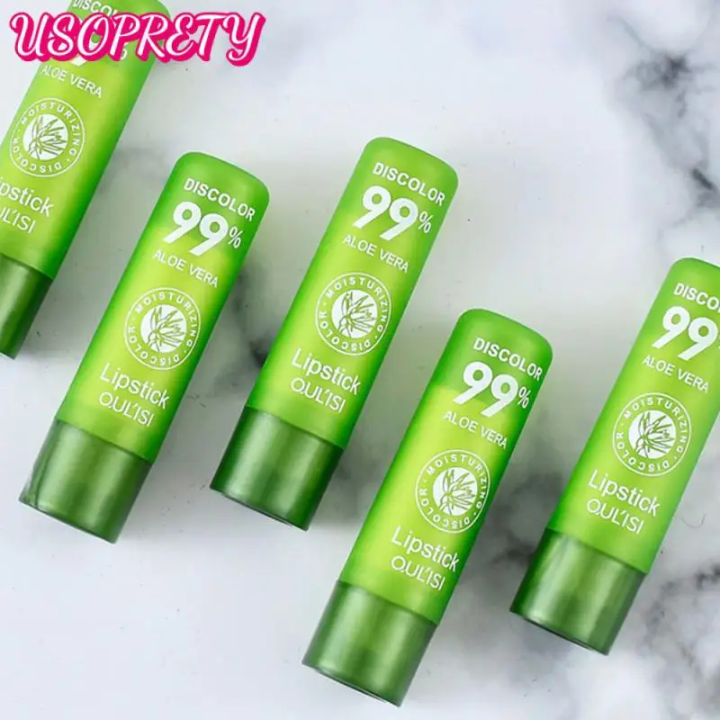 

Skin Care Aloe Vera Jelly Lipstick Temperature Change Lipstick Long-lasting Mild Lip Balm Modify Dry Moisturizing Lip Balm TSLM1