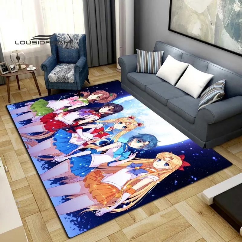 

Sailor Moon Cartoon Rugs and carpet Home Living room Bedroom Children's room Large area soft Carpet Fashion Anime Decoration mat