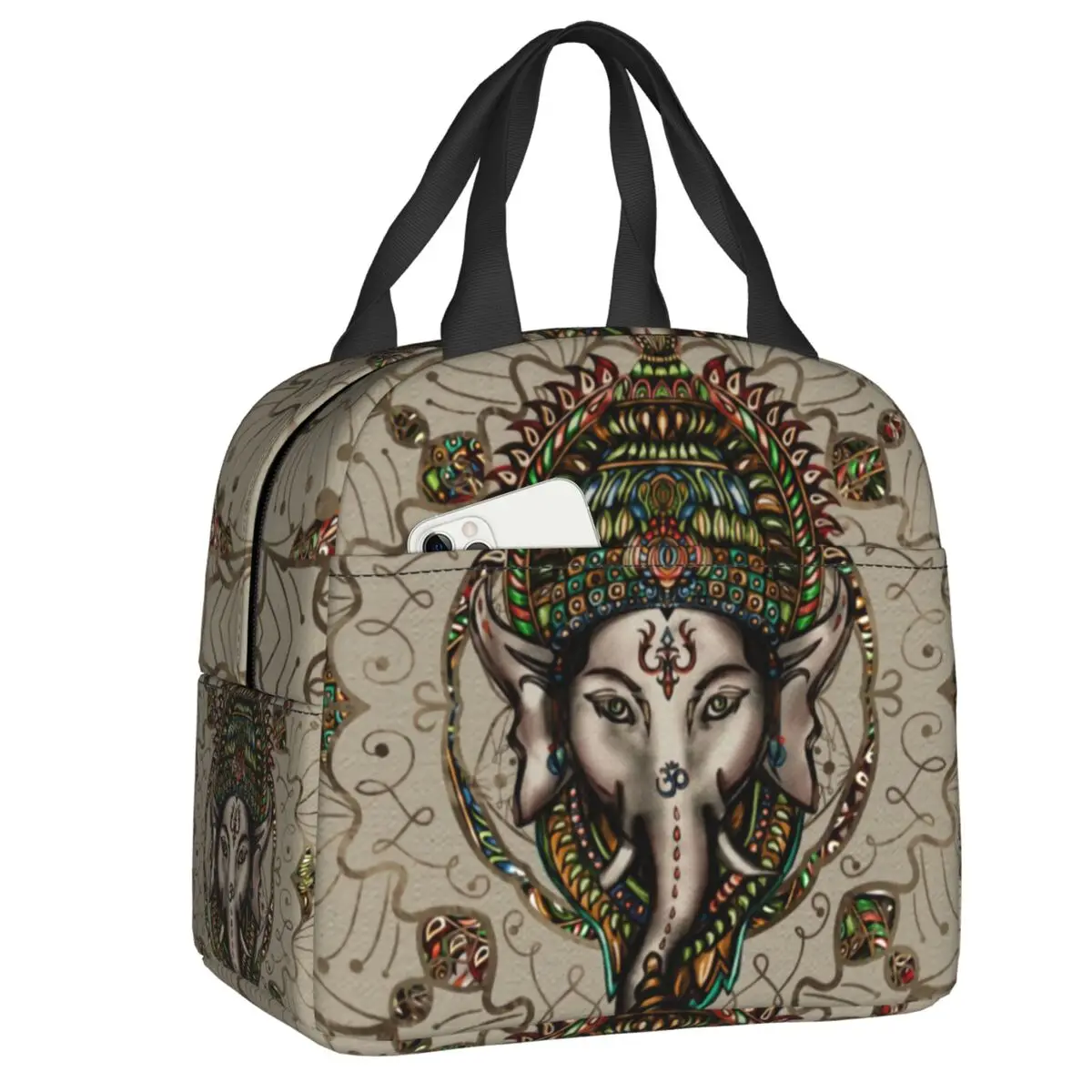 

Ланч-бокс Mandala Lord Ganesha на заказ, Женский Термоизолированный Ланч-бокс для детей, школьников