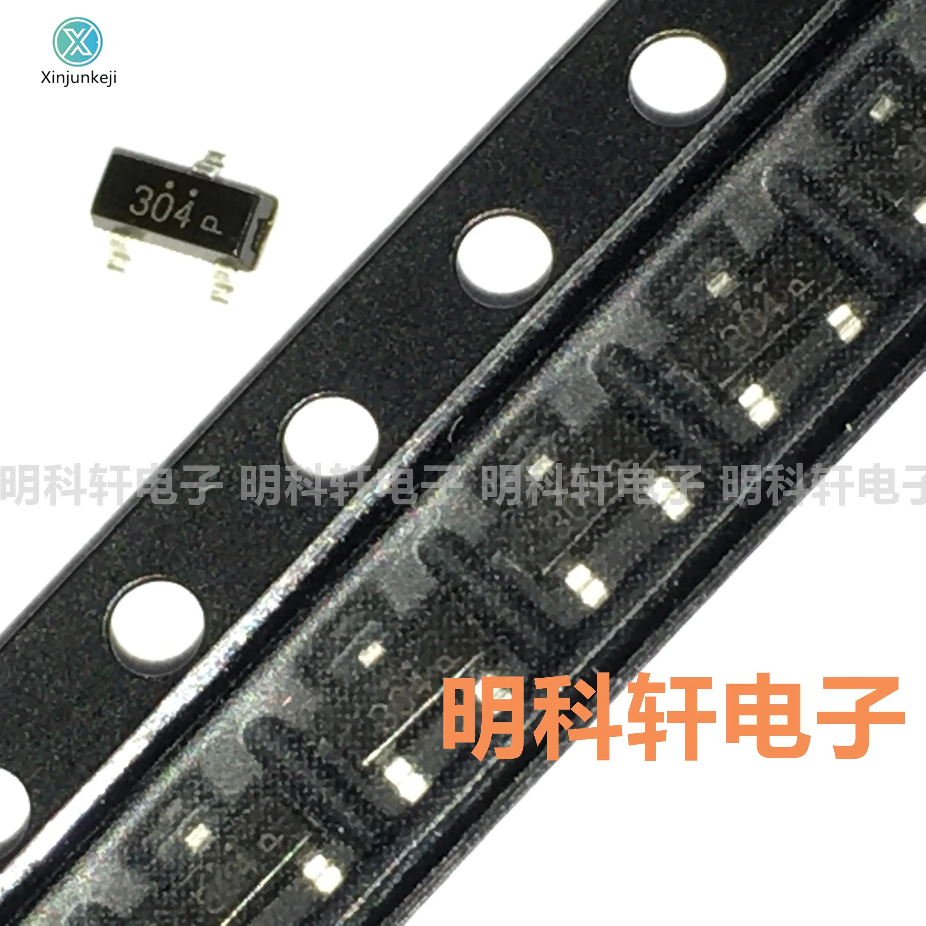 

100pcs orginal new FDV304P SOT23 P-channel 25V/460mA MOS FET