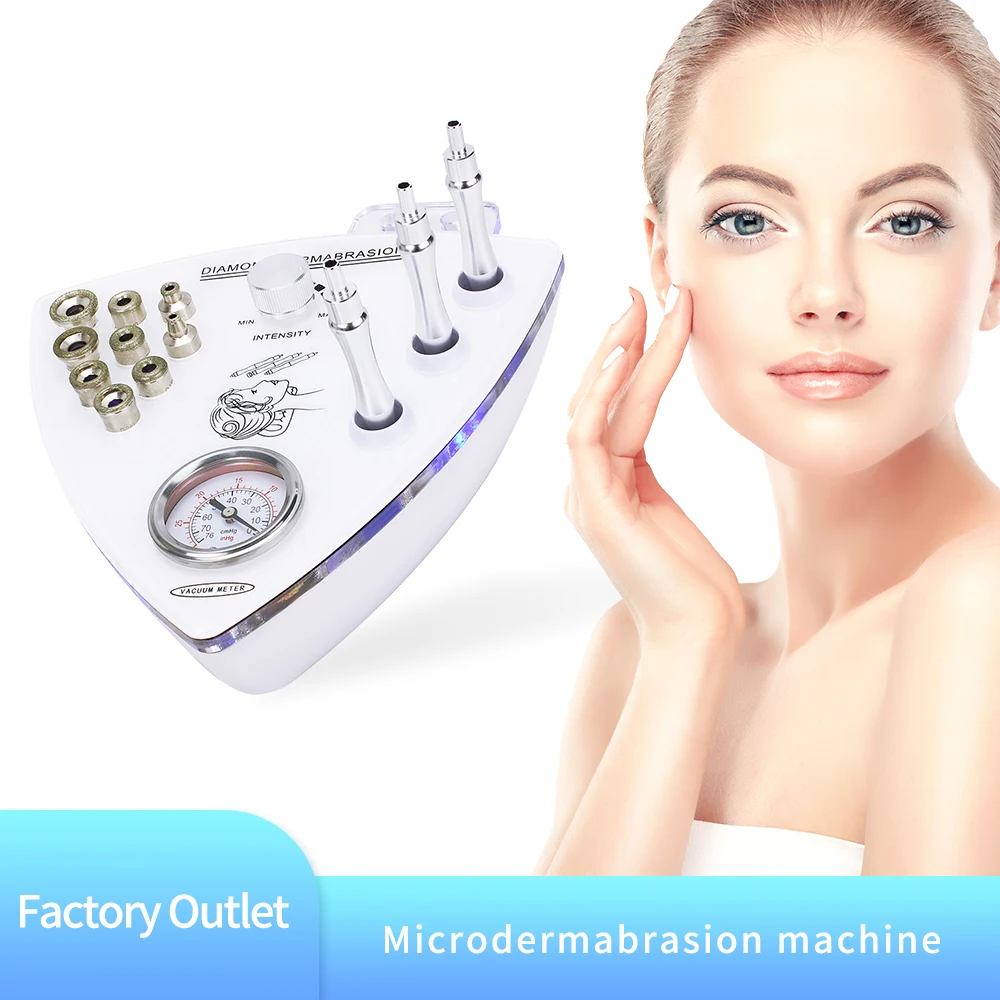 Facial Microdermabrasion Machine Diamond Tip Dermabrasion Devices Skin Rejuvenation Exfoliation Vacumtherapy Wrinkle Beauty Tool