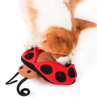 small dog cats pet squeaky sniffing ladybirdcrocodile design snack food slow feeding training pet dog play puzzle toy