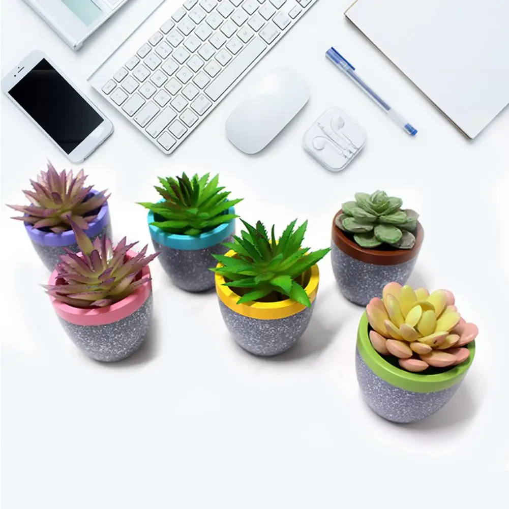 

6 шт., Привлекательная модель бонсай, дышащая ткань, стабильное основание, мини-Горшечное растение, модель посадки