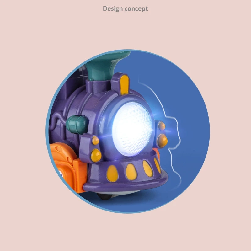 Детский голосовой контроль мультяшный поезд электрический индукционный