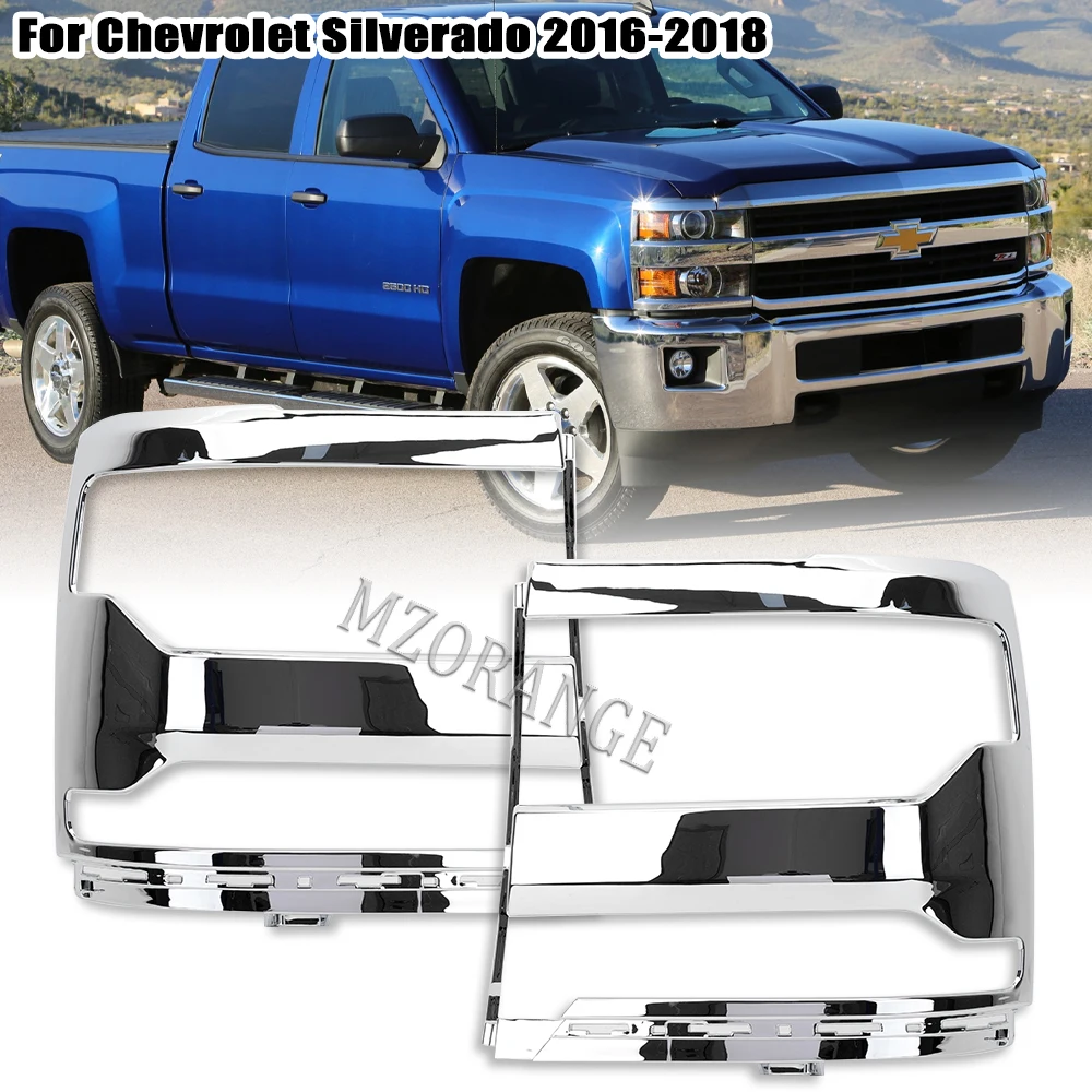 

Headlight Cover Trim Bezel Chrome For Chevrolet Chevy Silverado 1500 2016 2017 2018 Car Accessories Headlamp Tools Parts