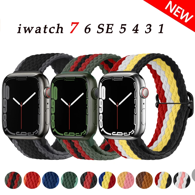 

Ремешок нейлоновый для Apple Watch Band 44 мм 40 мм 45 мм 41 мм 42 мм 38 мм