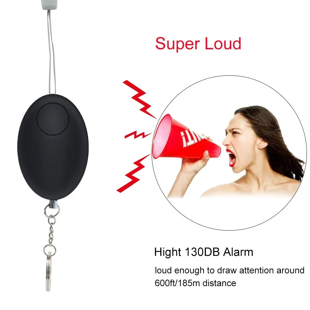 

Self Defense Women Alarm 120dB Egg Shape Girl Security Protect Alert Personal Safety Scream Loud Keychain Emergency Alarm