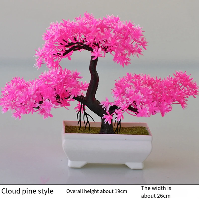 2 шт. искусственное растение бонсай пластиковый маленький горшок на дереве