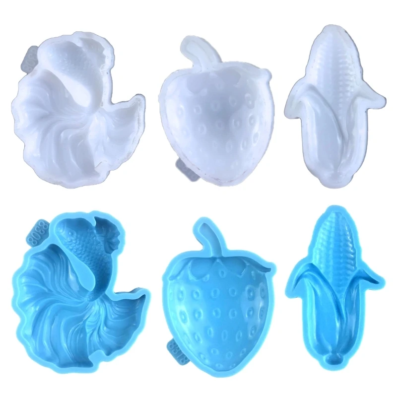 

Блестящие глянцевые силиконовые формы, форма «сделай сам» для изготовления кукурузы, золотой рыбки, украшений для подвесок, формы для рукод...