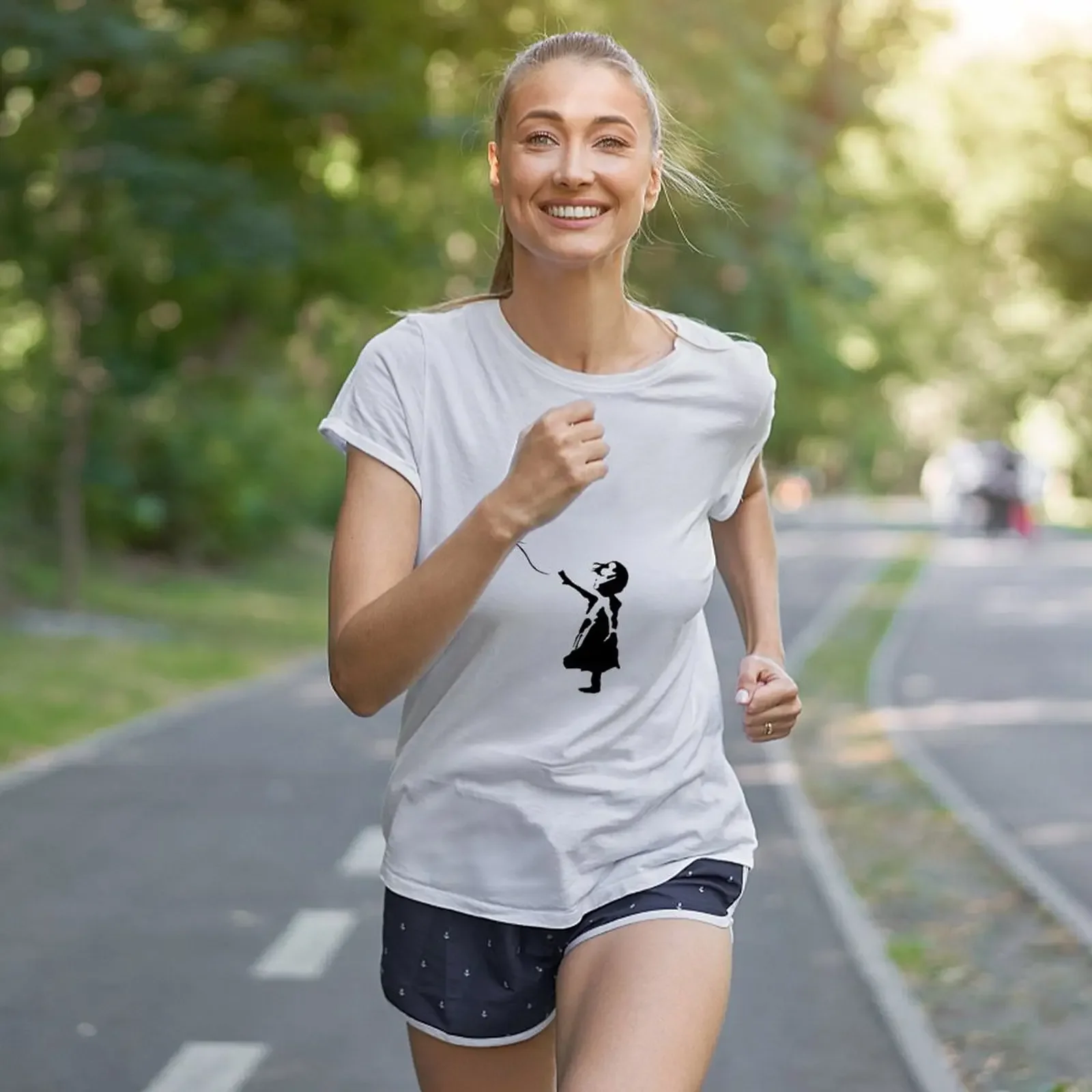 Футболка Bansky Fan Art с воздушным шаром кавайная одежда рубашка животным принтом для