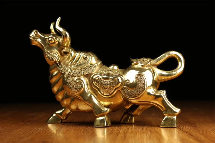 ТОП ХОРОШИЙ ДОМАШНИЙ офисный талисман для рисования денег # LUCK Cattle Fortune Bull FENG SHUI